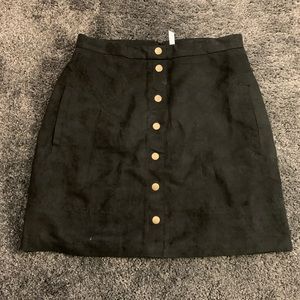 Suede high waisted skirt